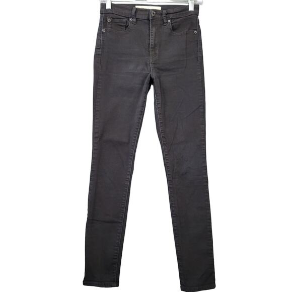 Gap 1969 Black Skinny Jeans Stretch Y2K Classic Zip Cotton Denim Women's Size 26 - Picture 1 of 13